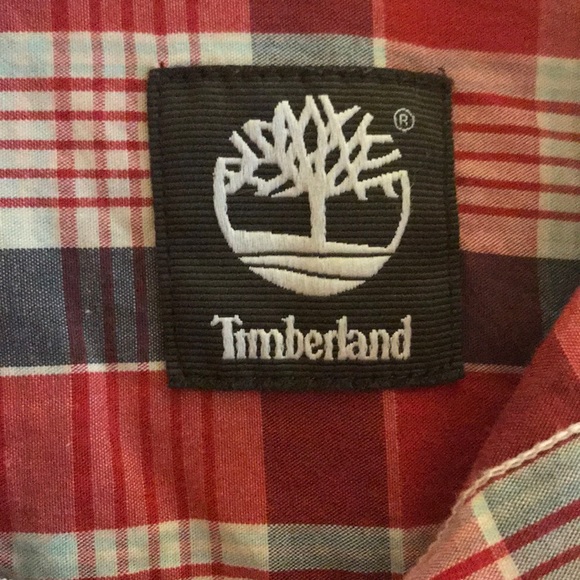 Timberland Red Plaid Button Up - Picture 3 of 3